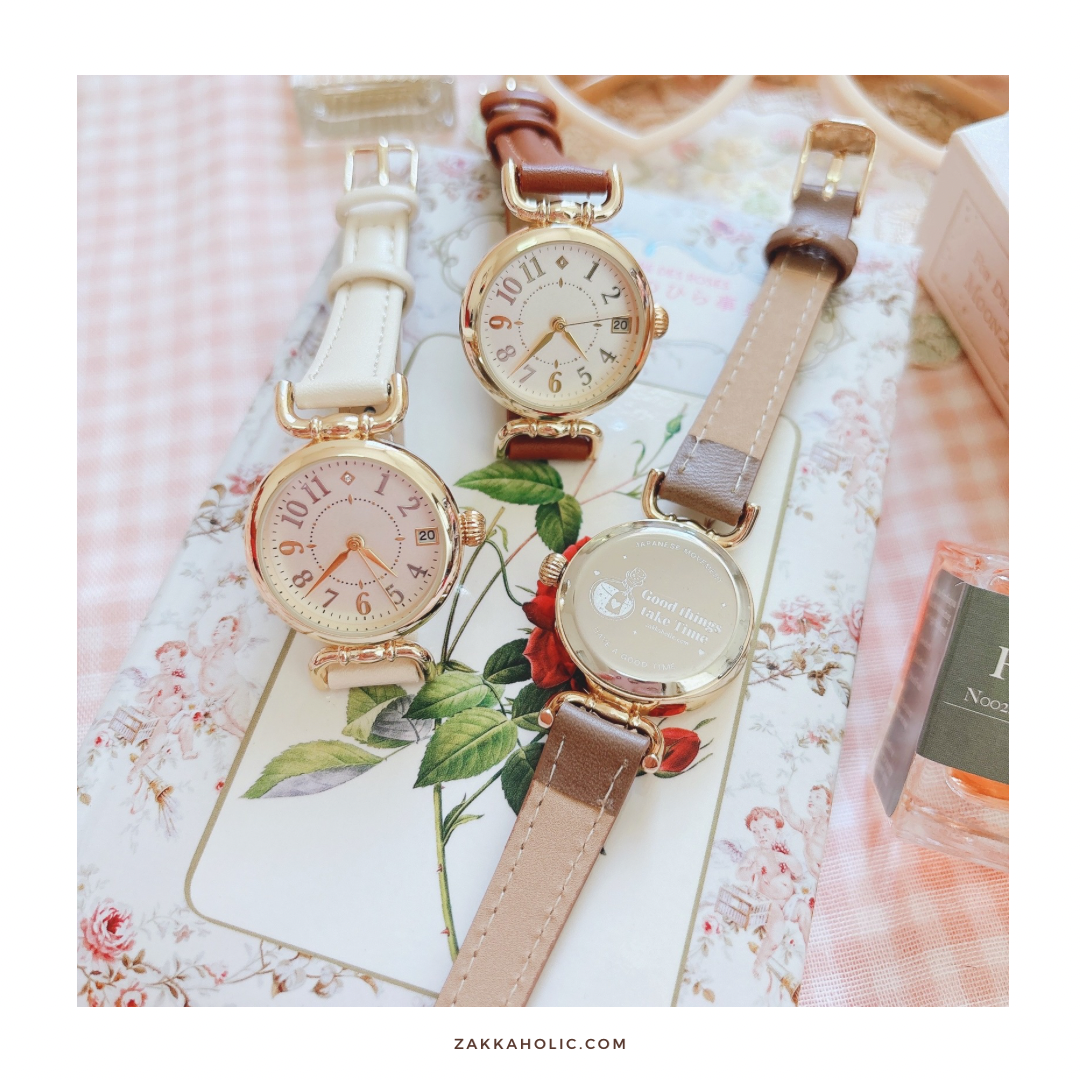 ⟡⸝⋆ Good things take Time Antique Calendar Watch 復古日期手錶 女裝 DSE錶 考試手錶
