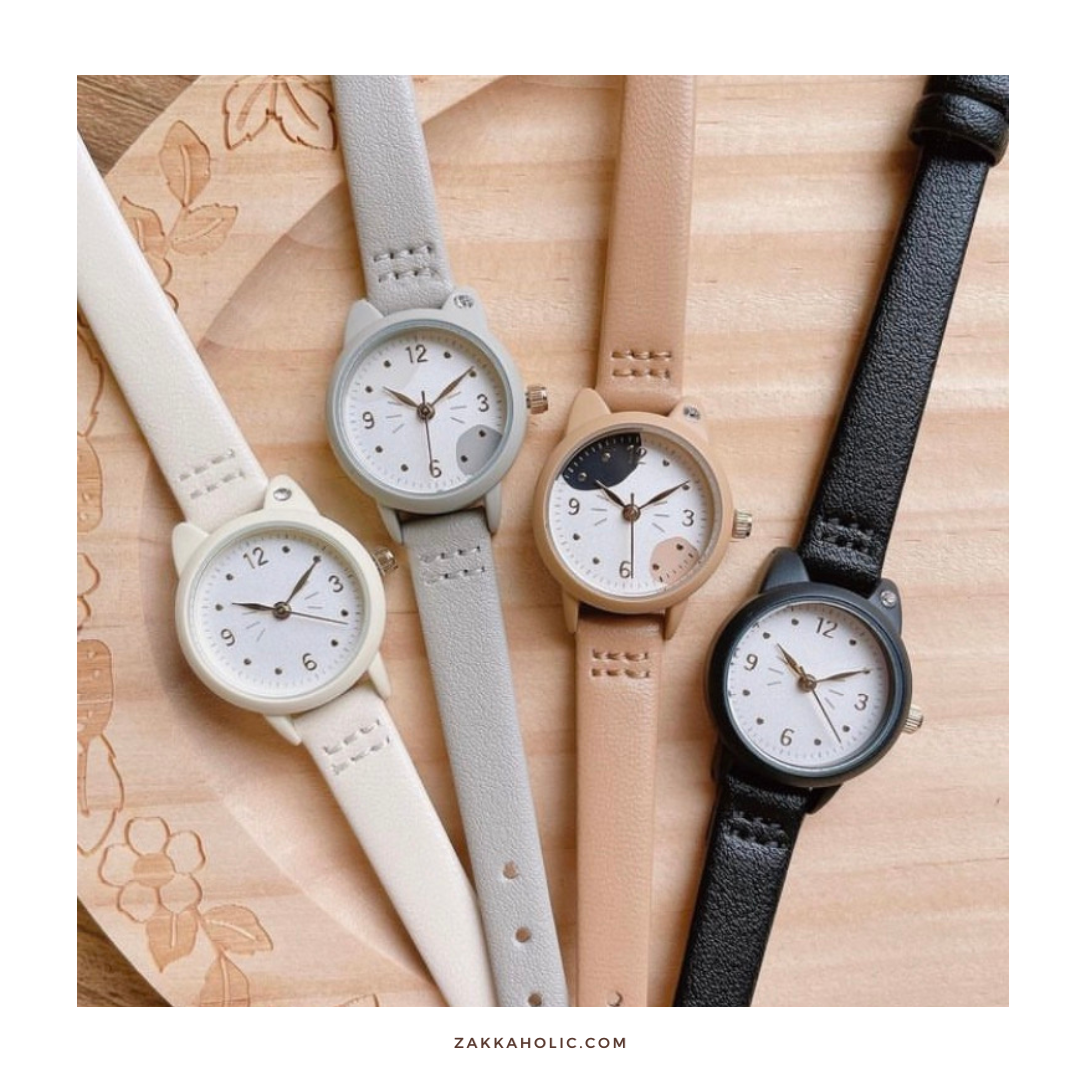 Water Proof Cat Shape Watch 女裝 防水 三色貓貓形手錶
