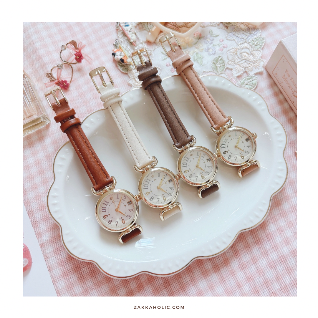 ⟡⸝⋆ Good things take Time Antique Calendar Watch 復古日期手錶 女裝 DSE錶 考試手錶
