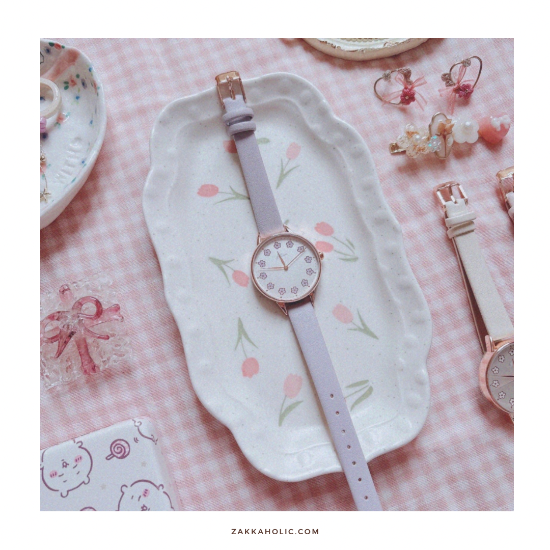 Scandinavian Style Flowers Watch 北歐風 花花 花環花圈女裝手錶 *marimekko vibe*