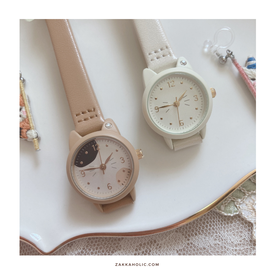 Water Proof Cat Shape Watch 女裝 防水 三色貓貓形手錶