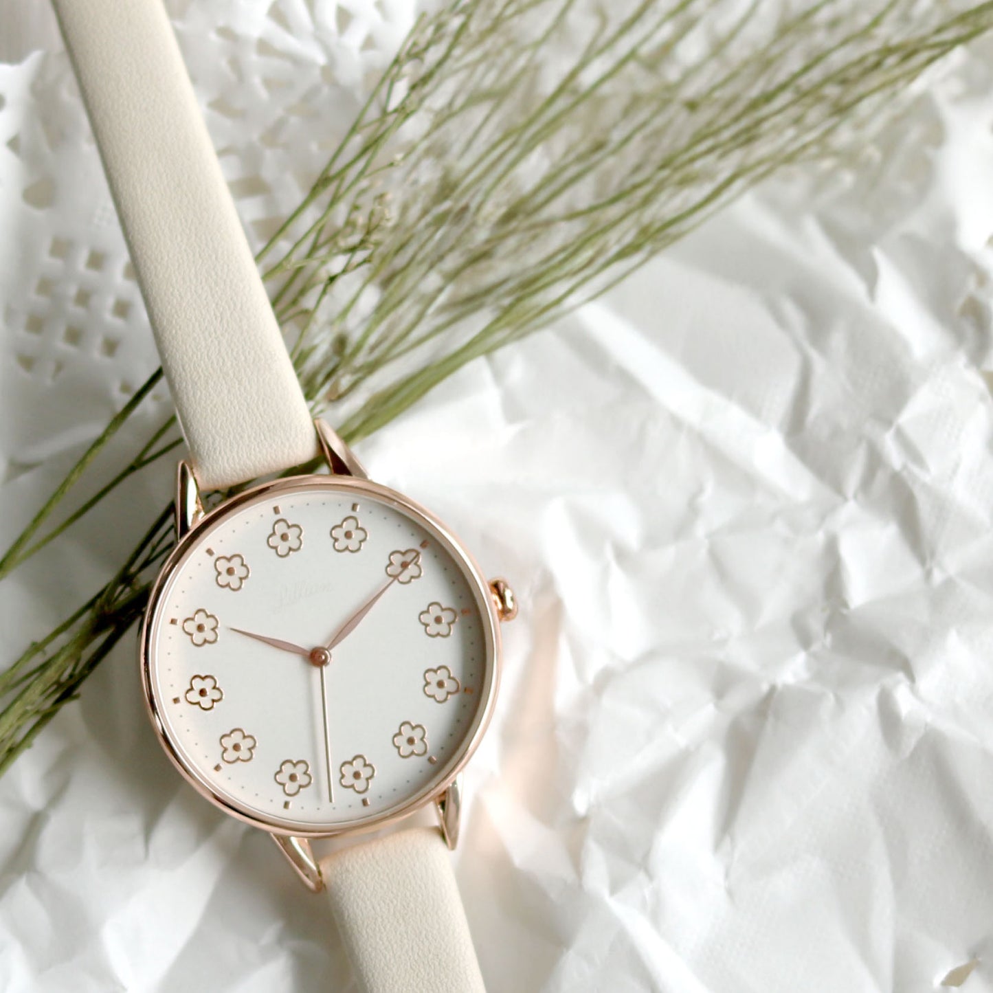 Scandinavian Style Flowers Watch 北歐風 花花 花環花圈女裝手錶 *marimekko vibe*