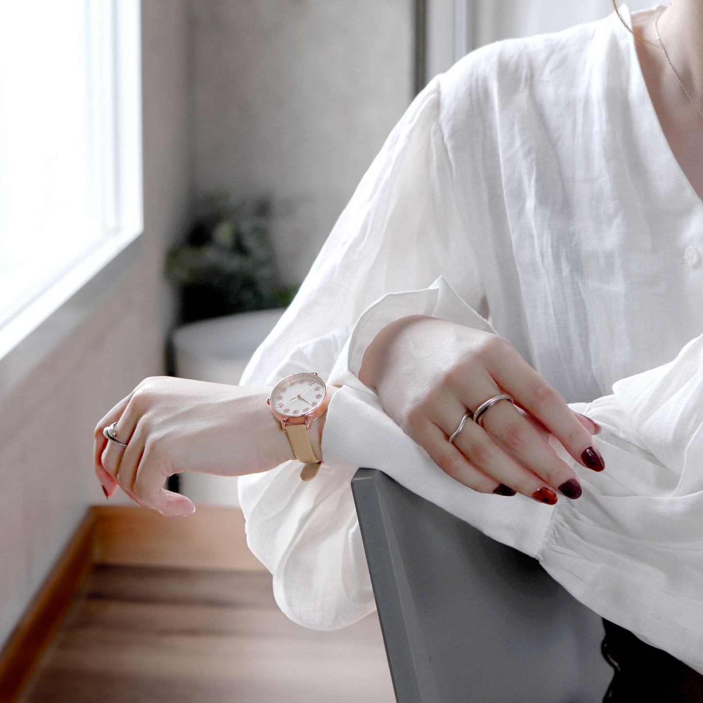 Scandinavian Style Flowers Watch 北歐風 花花 花環花圈女裝手錶 *marimekko vibe*