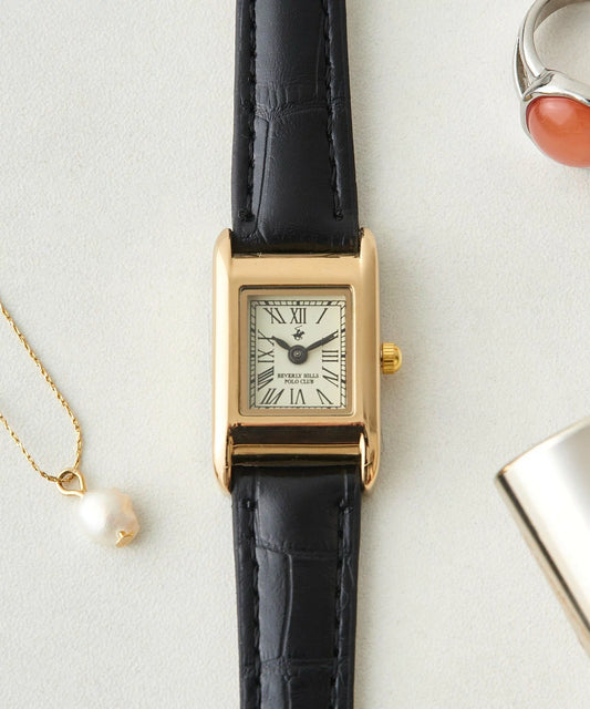 Time Sales! Beverly Hills Polo Club Anique Tank Square Watch 經典復古方形手錶