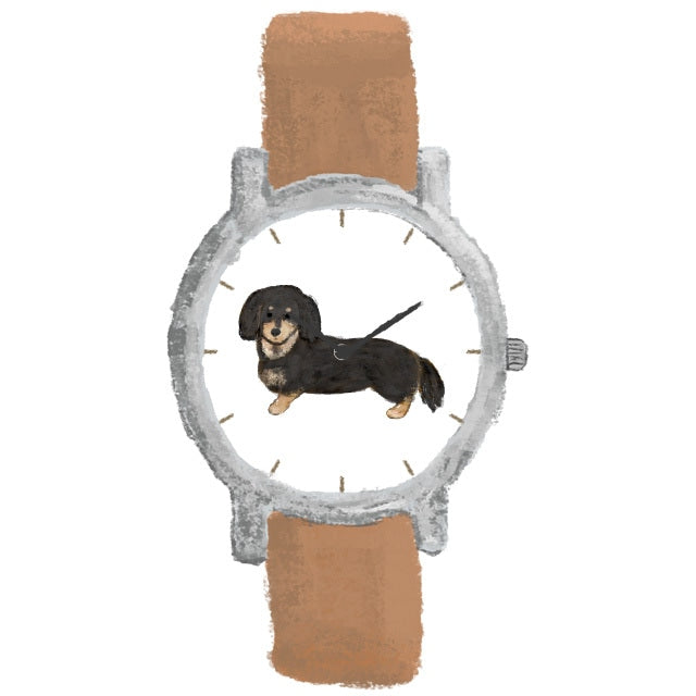 びとbito - Handicraft Watch 日本手工錶 - 黑臘腸犬