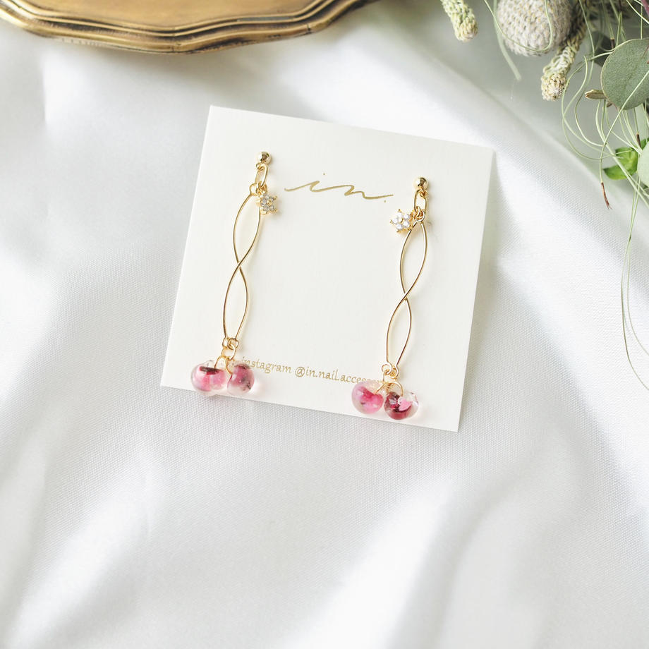 In. Accessory - 日本手作 \Tear Drop/ 天使之淚 *・゚cherry #1272 .*・゚
