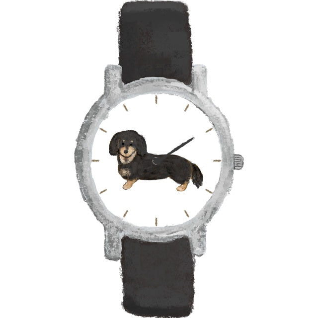 びとbito - Handicraft Watch 日本手工錶 - 黑臘腸犬
