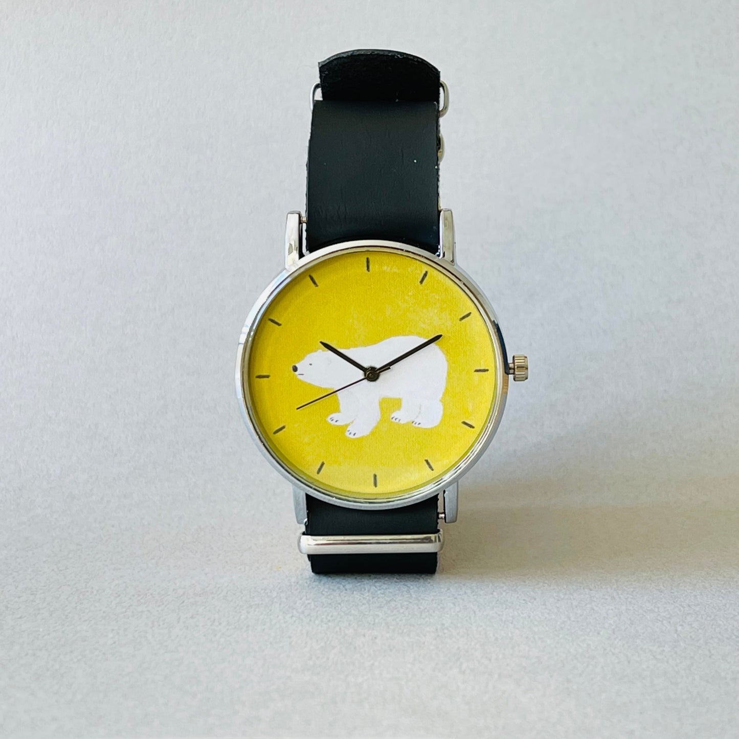 びとbito - Handicraft Watch 日本手工錶 - 白熊 (黃底)