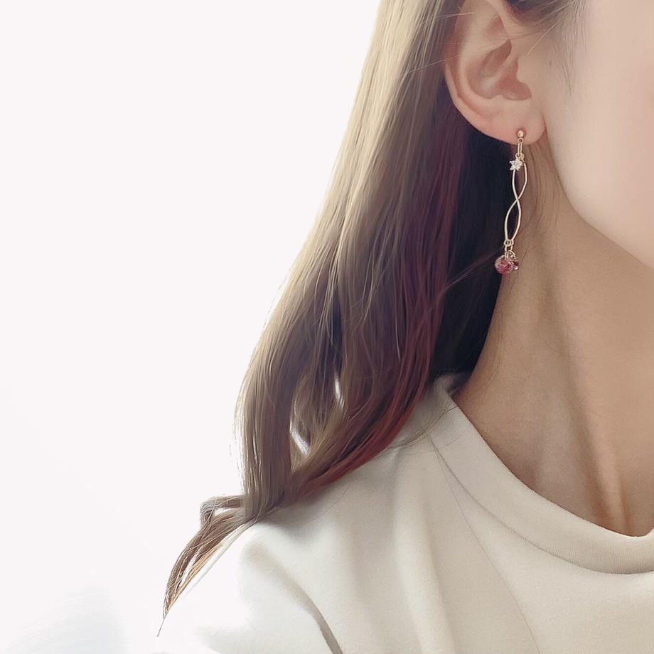 In. Accessory - 日本手作 \Tear Drop/ 天使之淚 *・゚cherry #1272 .*・゚