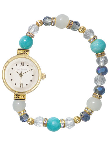 Natural Stone Bracelet Watch 天然石手鏈錶 粉晶 天河石 黃玉