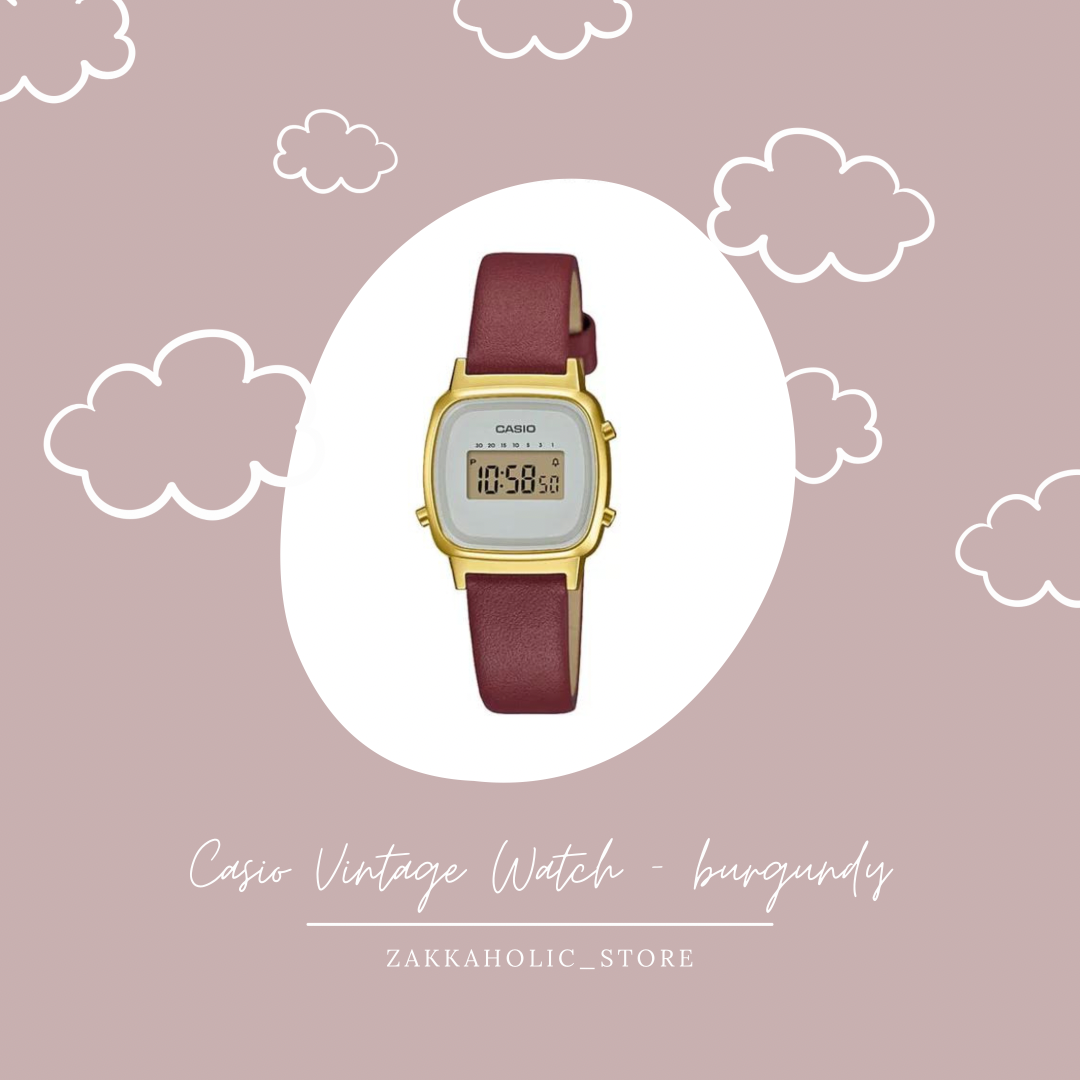 Casio Vintage Watch 女裝 復古真皮手錶 (日常防水, 日期顯示)