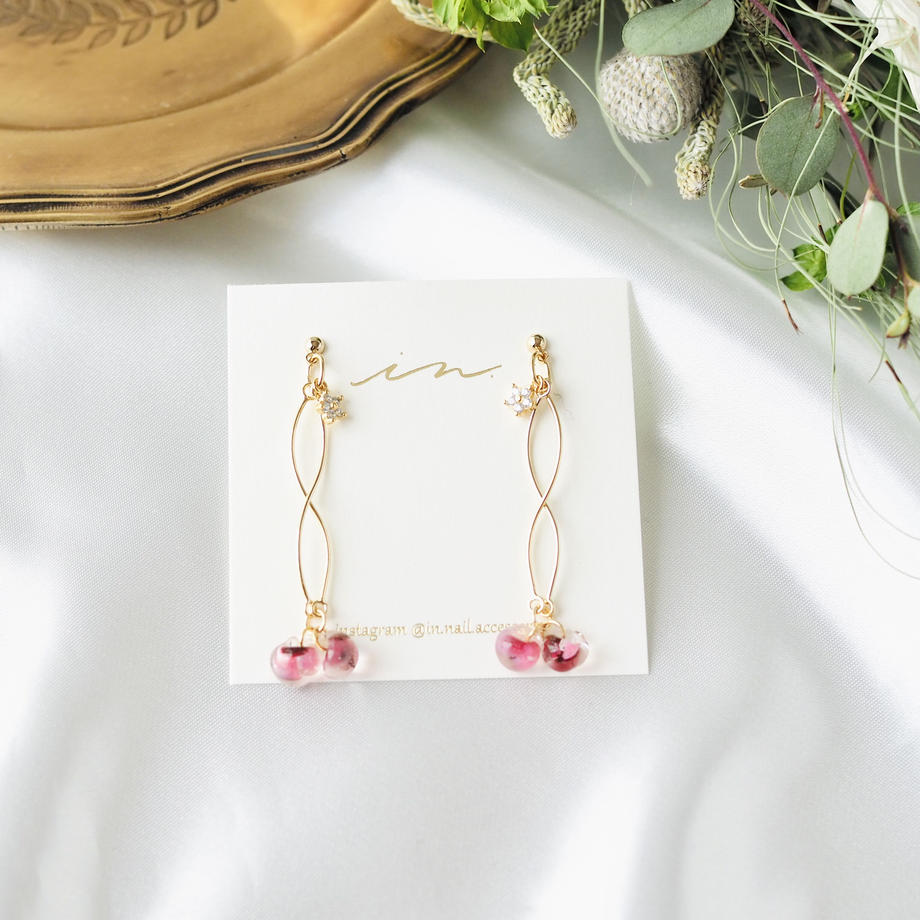 In. Accessory - 日本手作 \Tear Drop/ 天使之淚 *・゚cherry #1272 .*・゚