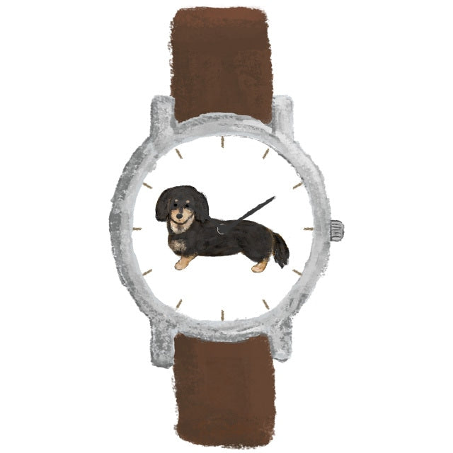 びとbito - Handicraft Watch 日本手工錶 - 黑臘腸犬