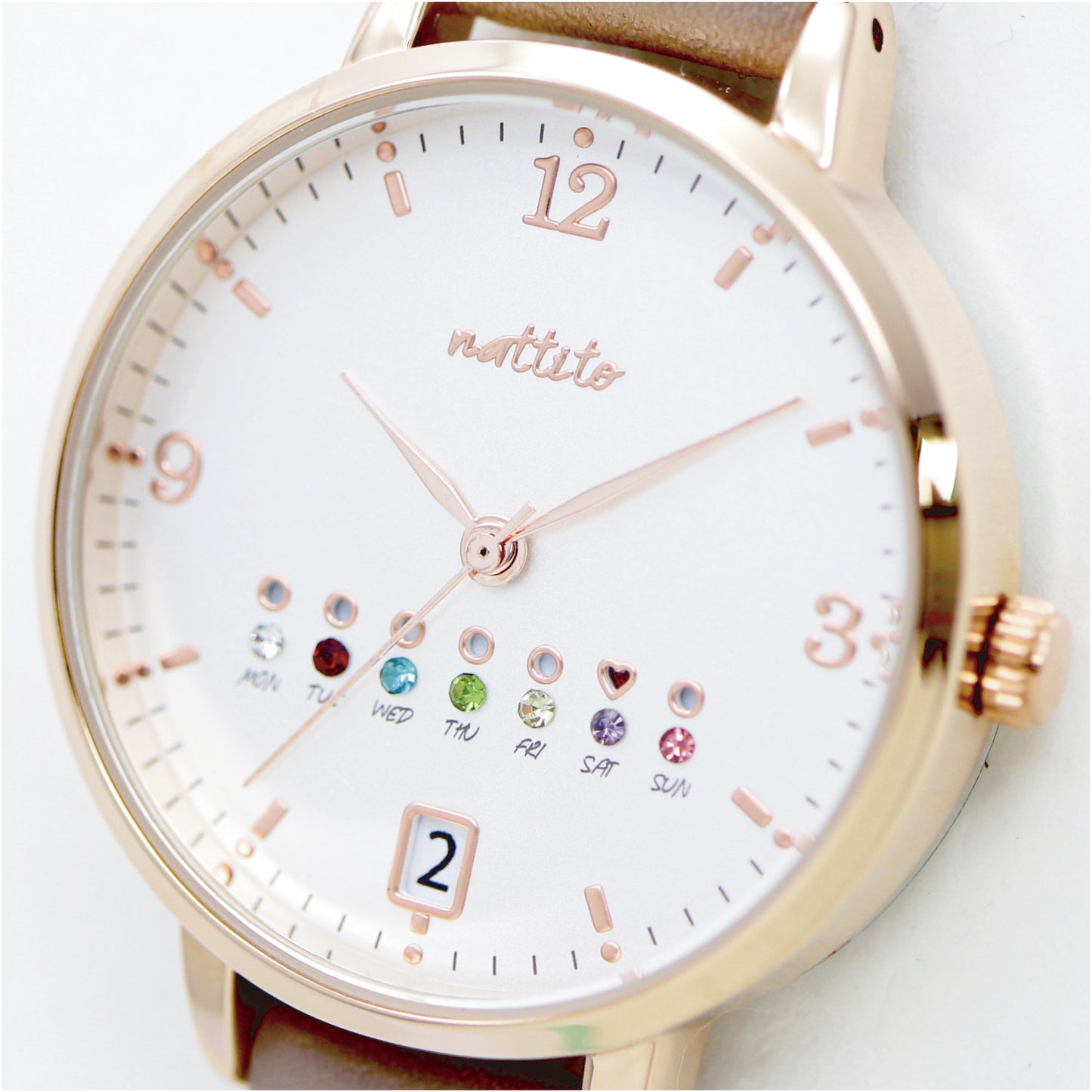 Calendar Watch Morandi Colors 女裝 莫蘭迪色寶石日期手錶