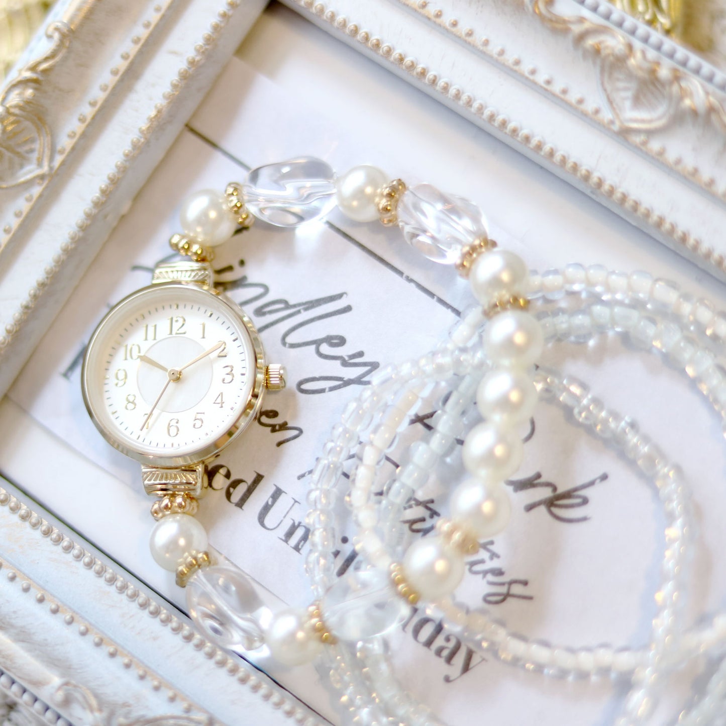 Pearl Bracelet Watch Set 珠珠手鏈錶套裝
