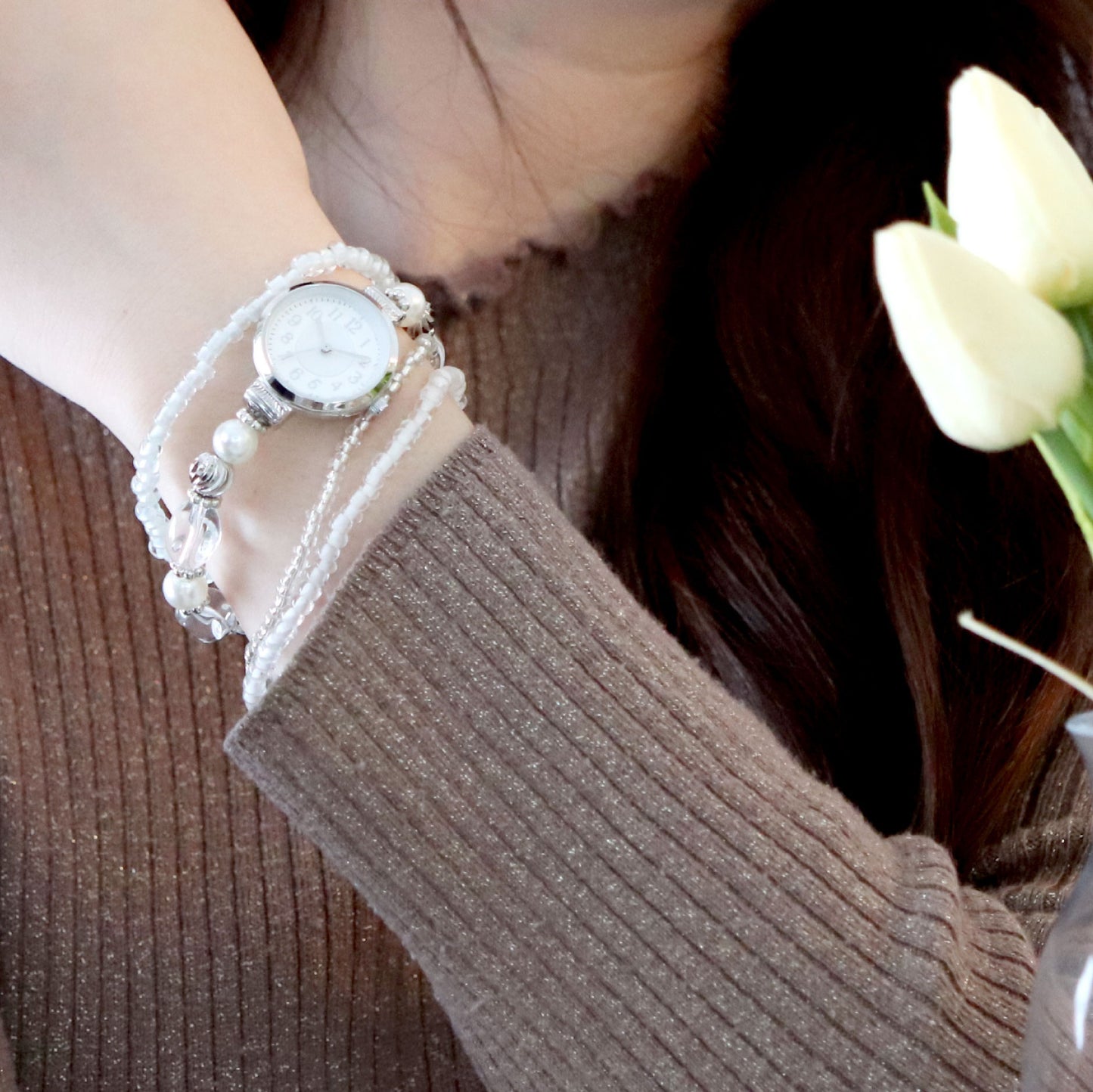Pearl Bracelet Watch Set 珠珠手鏈錶套裝