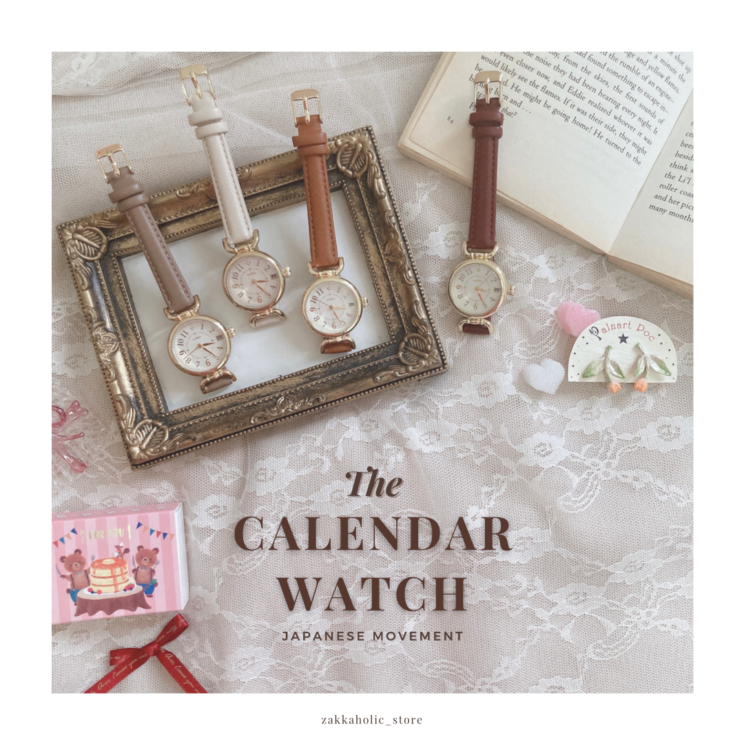 ⟡⸝⋆ Good things take Time Antique Calendar Watch 復古日期手錶 女裝 DSE錶 考試手錶