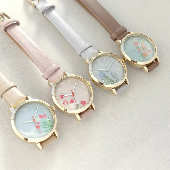 2023 SS Floral Watch 淡色女子 春日暖意 文青 士多啤梨 手錶 女裝 Tulip Rose Watch 🌷