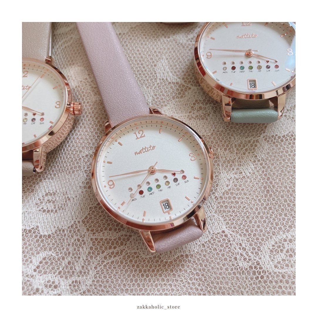 Calendar Watch Morandi Colors 女裝 莫蘭迪色寶石日期手錶