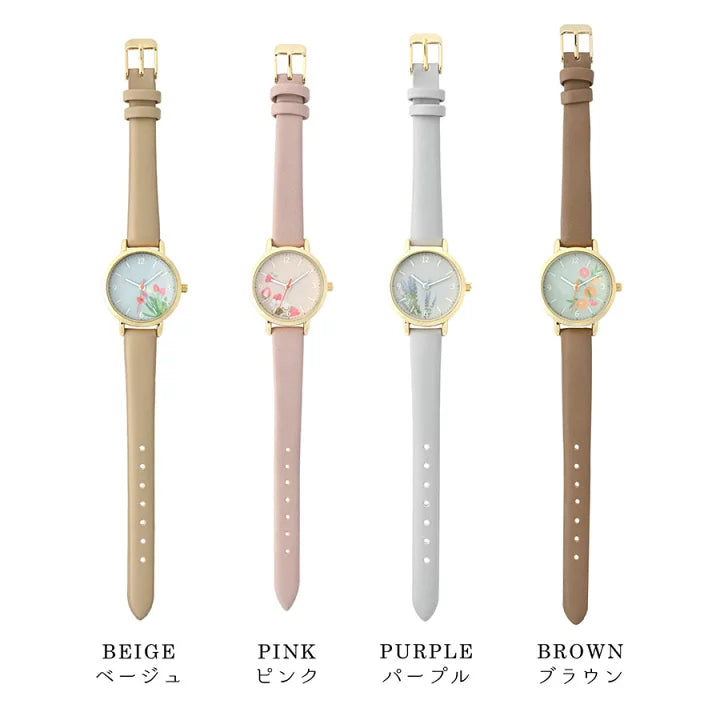 2023 SS Floral Watch 淡色女子 春日暖意 文青 士多啤梨 手錶 女裝 Tulip Rose Watch 🌷