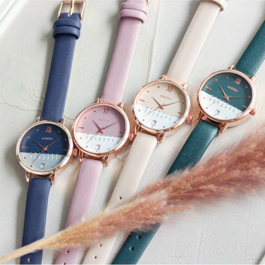 [新色追加!] Calendar Watch Morandi Colors 女裝 莫蘭迪色日期手錶