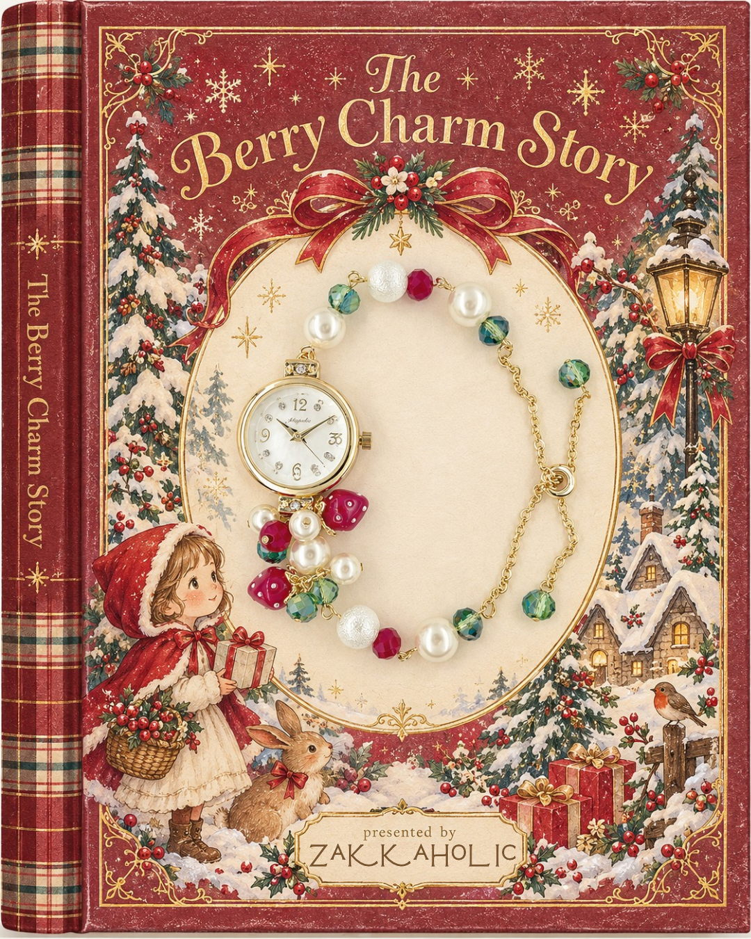 [可調長短] Strawberry Bracelet Chain Watch 士多啤梨/ 草莓手鏈錶｜女裝｜日常防水｜生日禮物