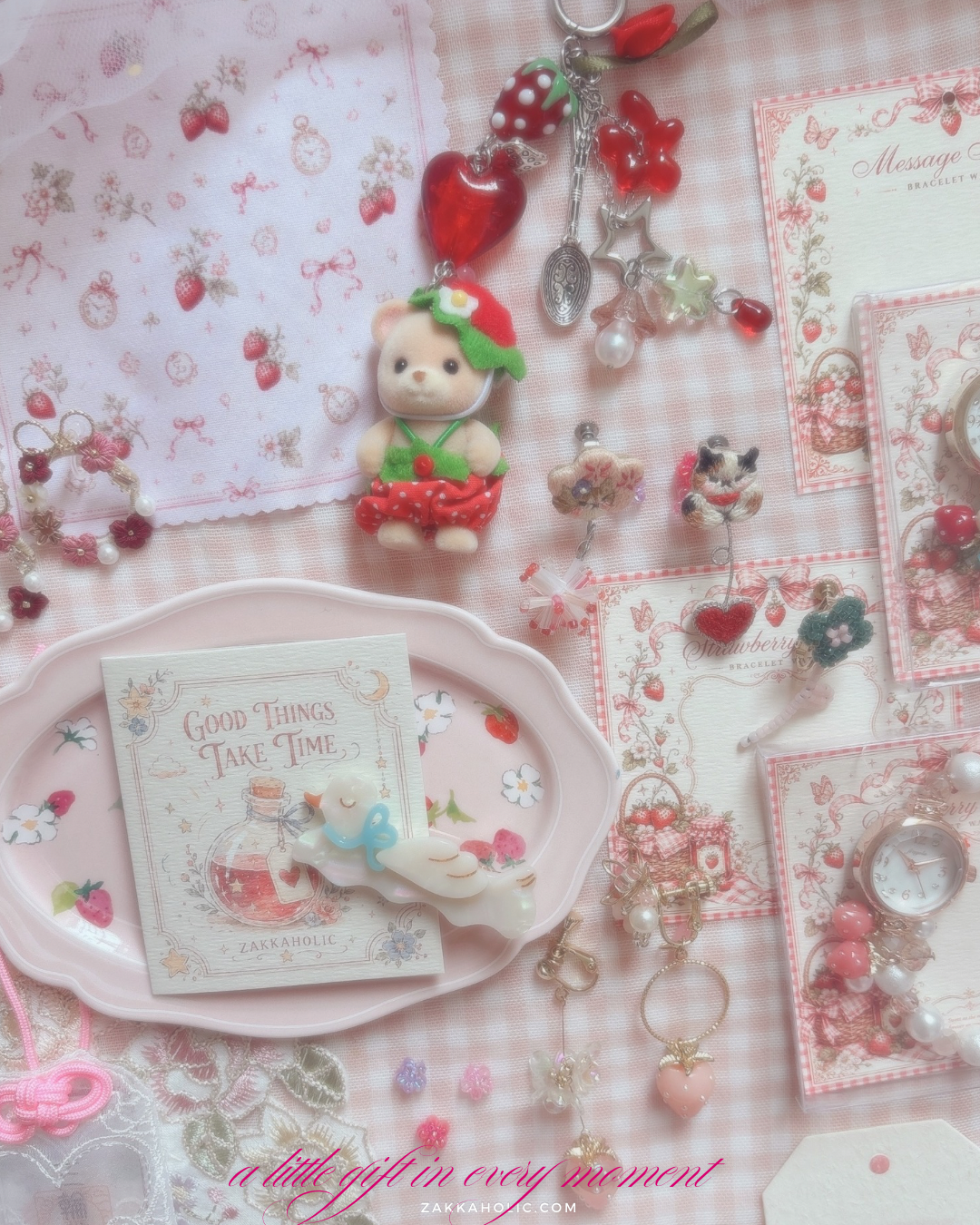 Strawberry Bracelet Watch 士多啤梨/ 草莓手鏈錶｜女裝｜日常防水｜生日禮物