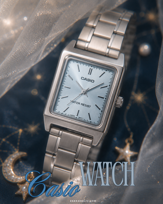 Casio Vintage Watch 女裝 冰川藍 復古鋼手錶 (日常防水)