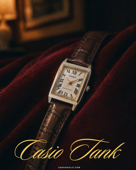 Casio Tank Vintage Watch 皮錶復古方框手錶