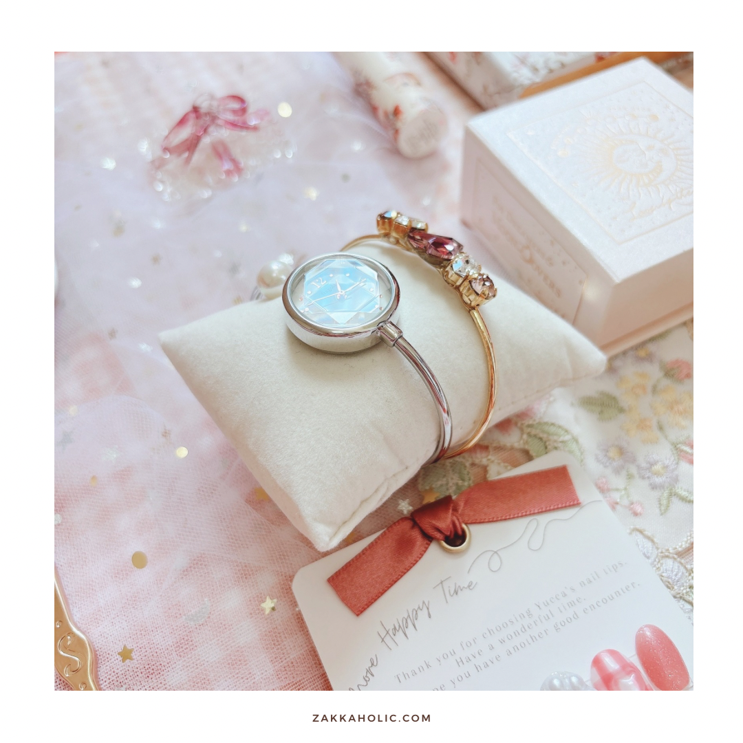 [超輕身!] 女裝 Bangle Watch 簡約單粒珍珠手環錶 手鈪錶