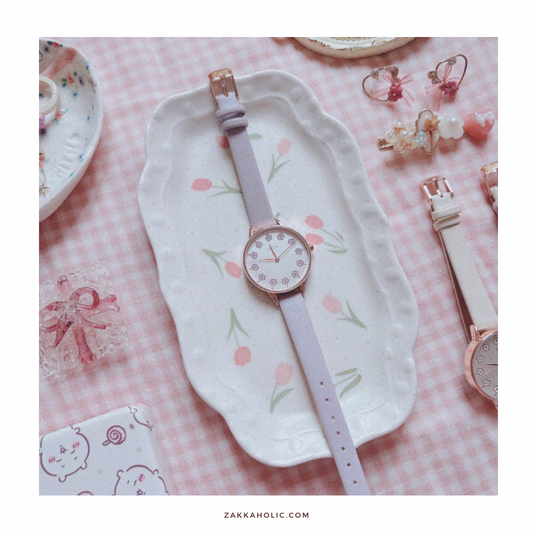 Scandinavian Style Flowers Watch 北歐風 花花 花環花圈女裝手錶