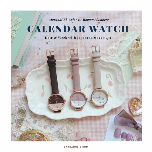 [新色追加!] Calendar Watch Morandi Colors 女裝 莫蘭迪色日期手錶