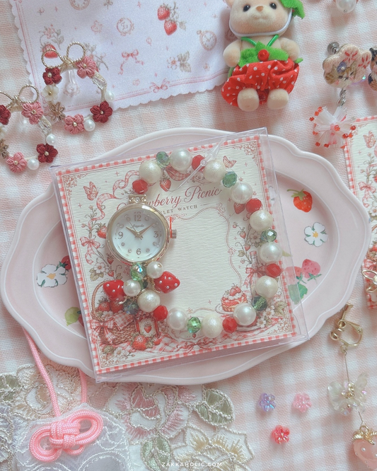 Strawberry Bracelet Watch 士多啤梨/ 草莓手鏈錶｜女裝｜日常防水｜生日禮物