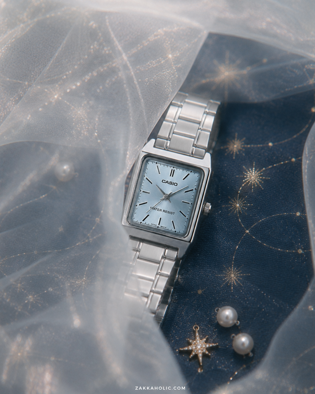 Casio Vintage Watch 女裝 冰川藍 復古鋼手錶 (日常防水)