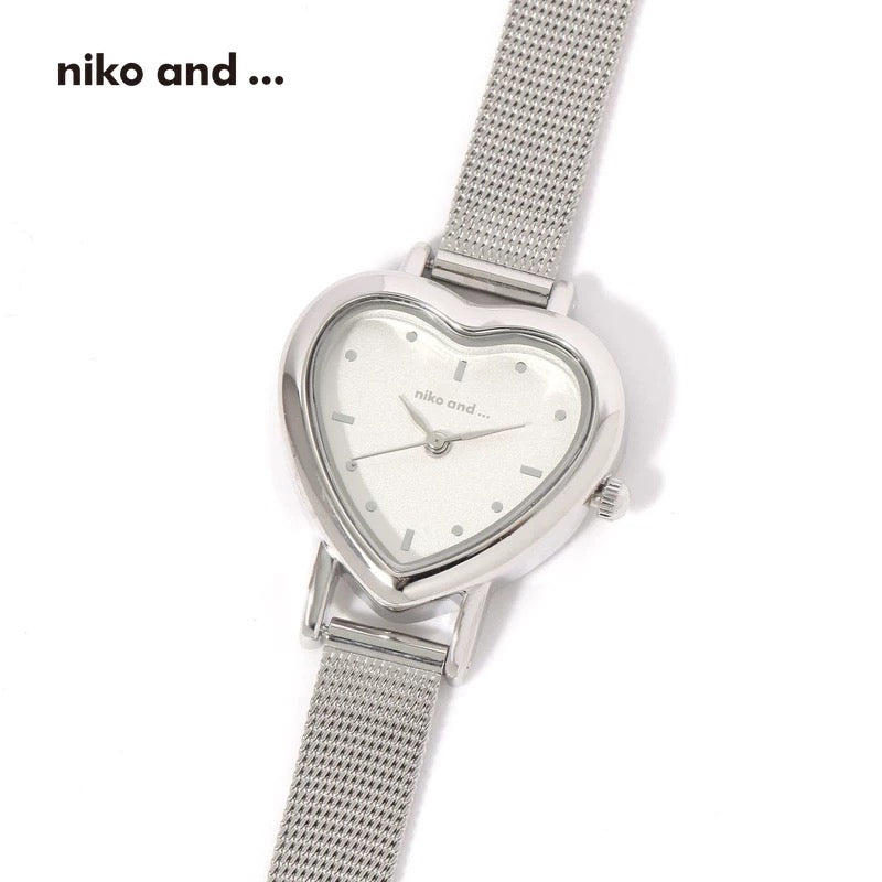 Heart Watch 女裝 心形手錶 ♡ 心心鋼錶 愛心 手錶 niko and... 心形錶 心型錶