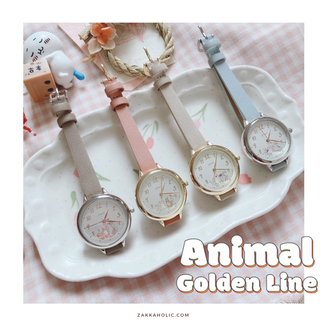 Golden Line Animal Watch 金屬勾線動物手錶 女裝 銀喉長尾山雀