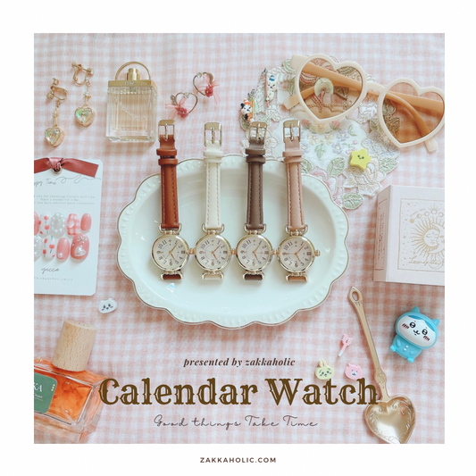 ⟡⸝⋆ Good things take Time Antique Calendar Watch 復古日期手錶 女裝 DSE錶 考試手錶