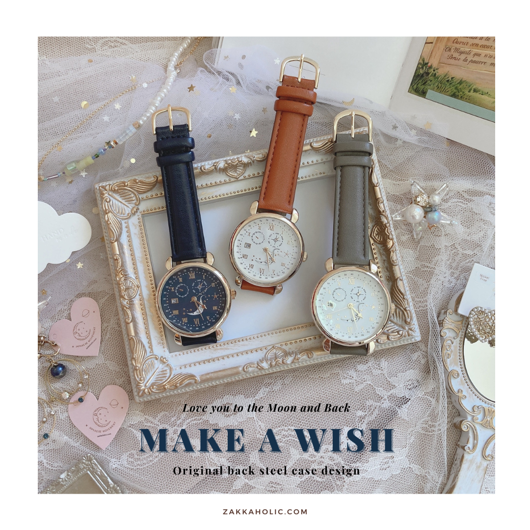 [自家] Make a Wish Calendar Watch 星願日期星期錶 女裝 情侶錶