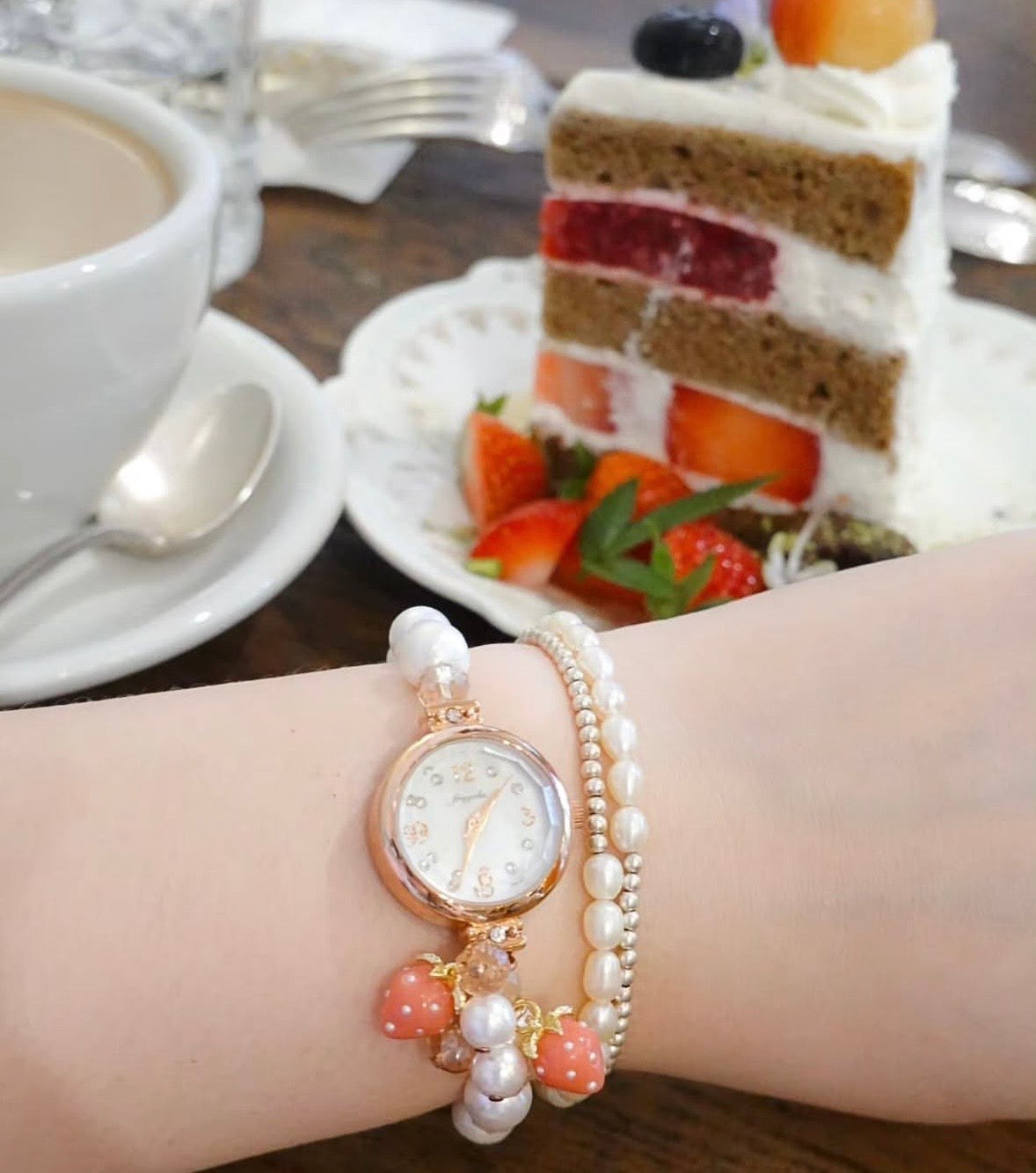 Strawberry Bracelet Watch 士多啤梨/ 草莓手鏈錶｜女裝｜日常防水｜生日禮物