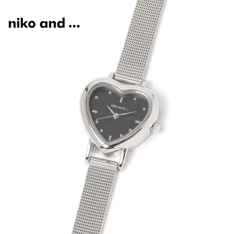 Heart Watch 女裝 心形手錶 ♡ 心心鋼錶 愛心 手錶 niko and... 心形錶 心型錶