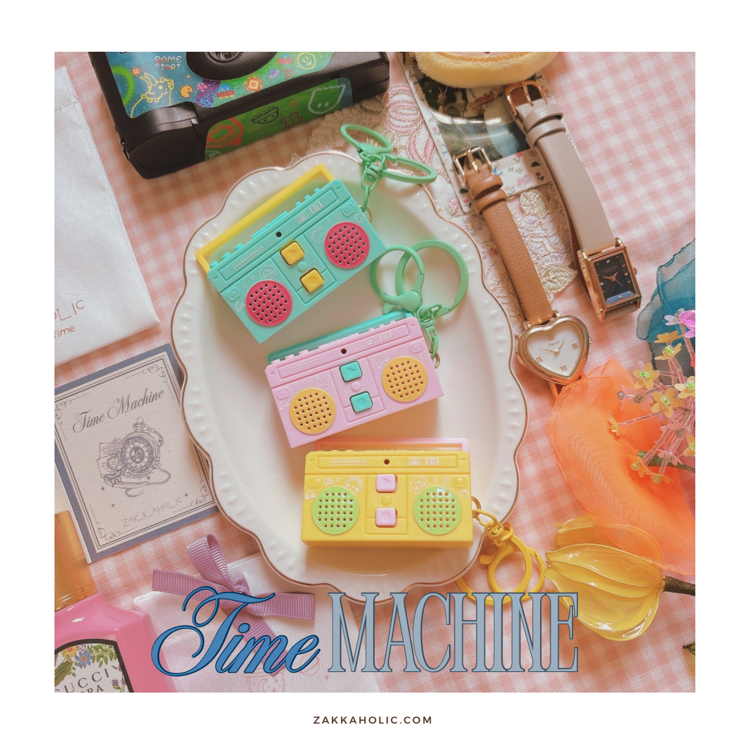 Time Machine 復古收音機造型錄音機掛飾 可錄音