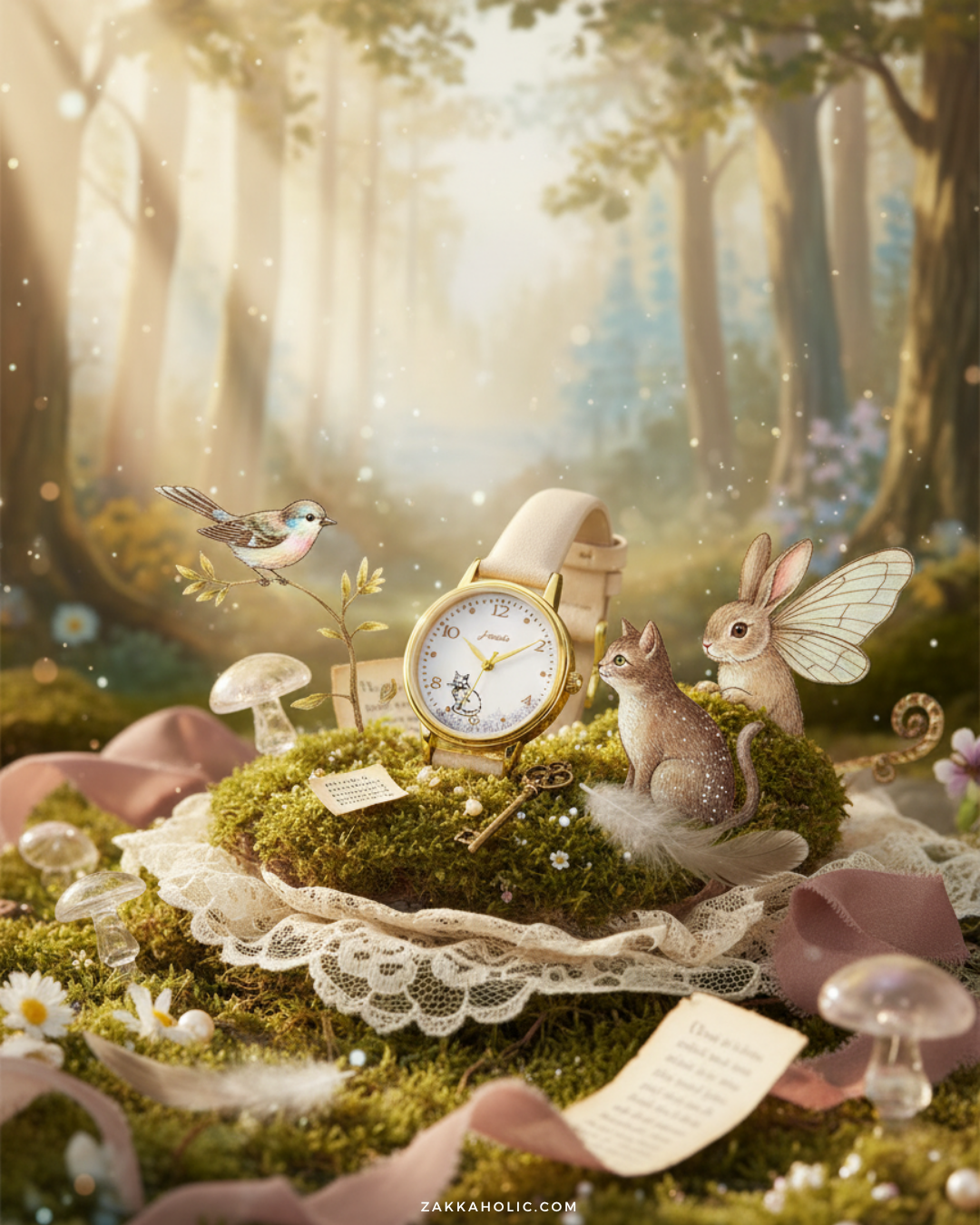 Monotone Animal Watch 黑白復古線條動物手錶 女裝