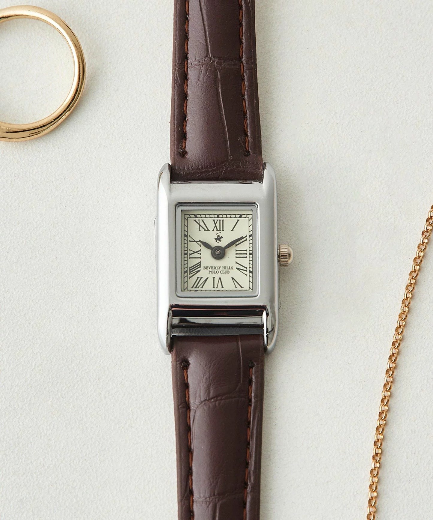 Time Sales! Beverly Hills Polo Club Anique Tank Square Watch 經典復古方形手錶
