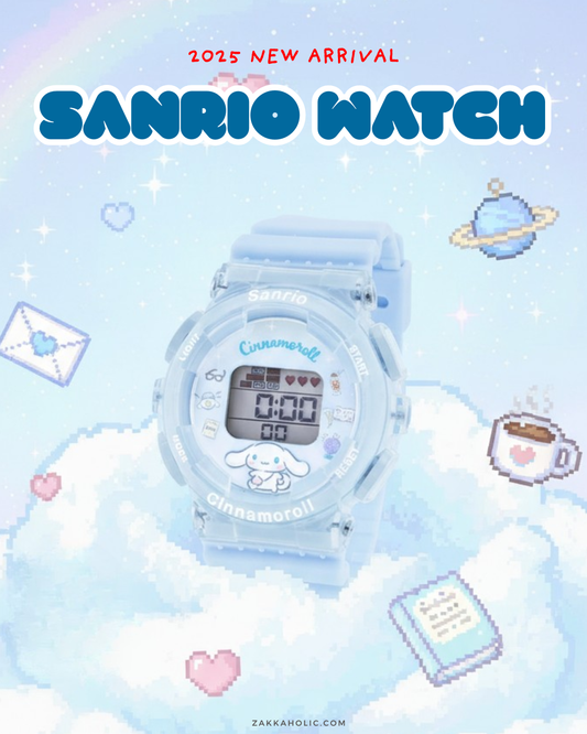 Sanrio Kuromi Cinamoroll  Hello Kitty  女裝 小朋友手錶 親子手錶 電子手錶 小朋友生日禮物