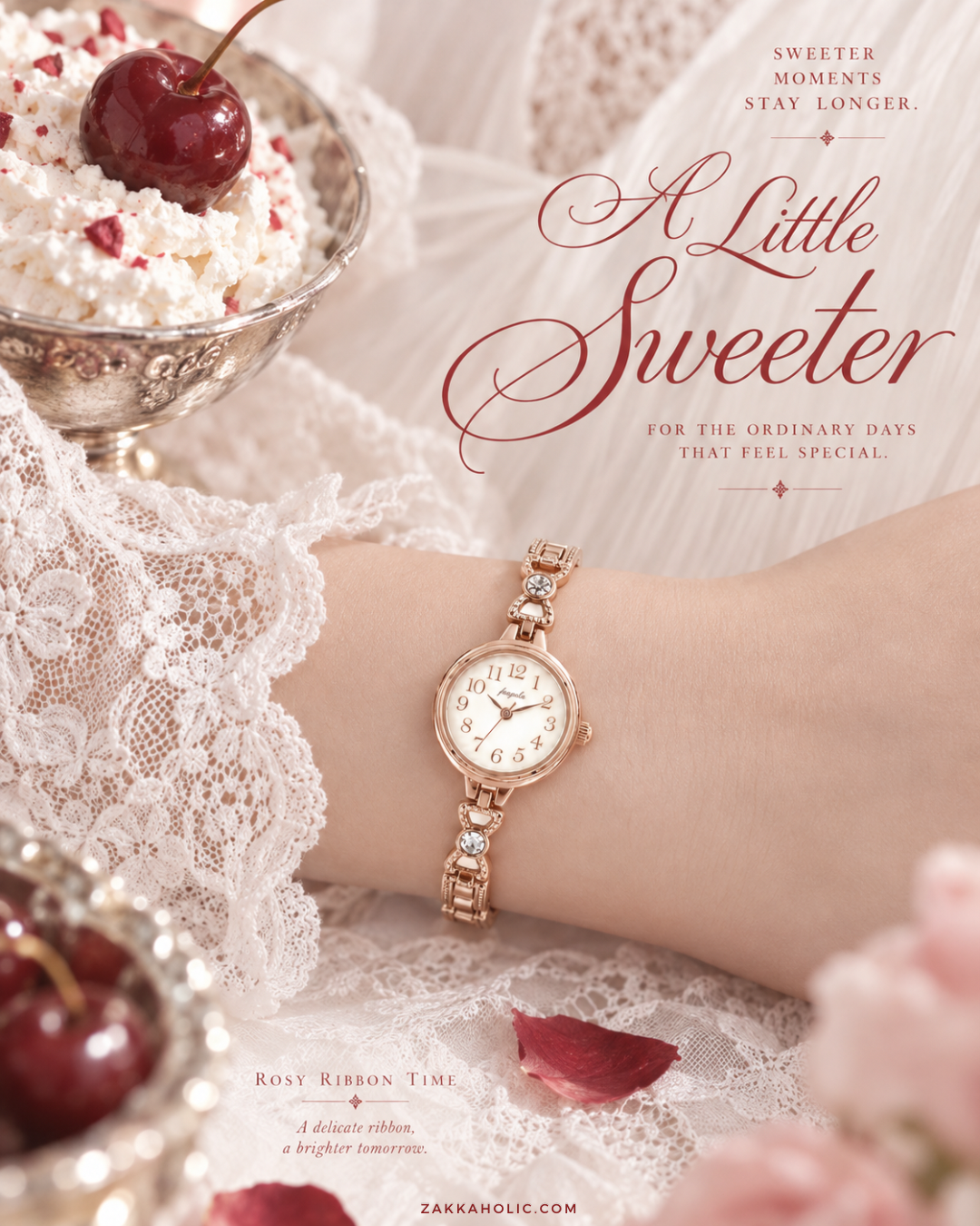 蝴蝶結手鏈錶 Ribbon Bracelet Watch｜防水｜女裝錶｜情人節禮物