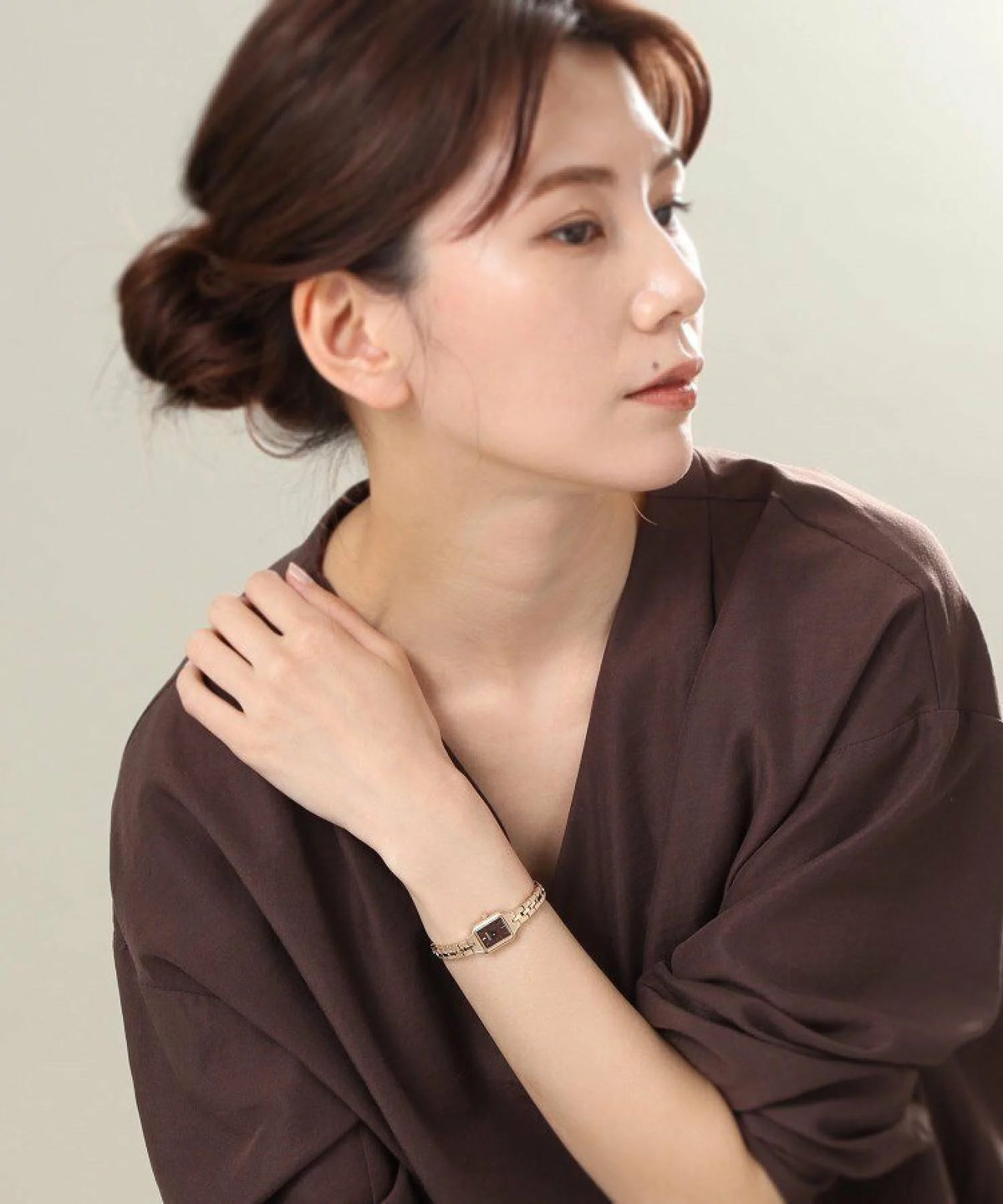 COCOSHNIK Kii Citizen 聯乘 復古小方錶 女裝手錶 啡色