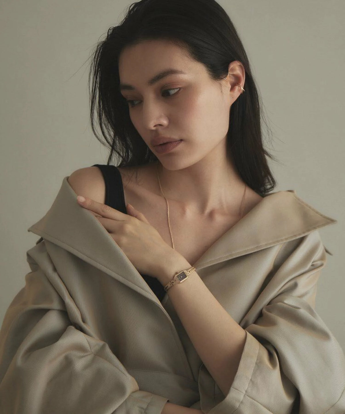 COCOSHNIK Kii Citizen 聯乘 復古小方錶 女裝手錶 啡色