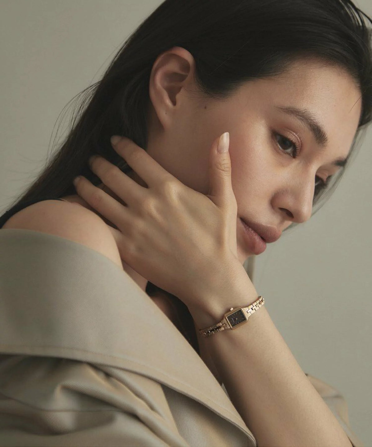 COCOSHNIK Kii Citizen 聯乘 復古小方錶 女裝手錶 啡色