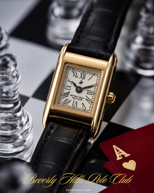 Time Sales! Beverly Hills Polo Club Anique Tank Square Watch 經典復古方形手錶