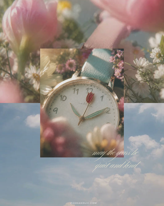 歲月靜好 鬱金香 花花指針手錶 Flower Watch